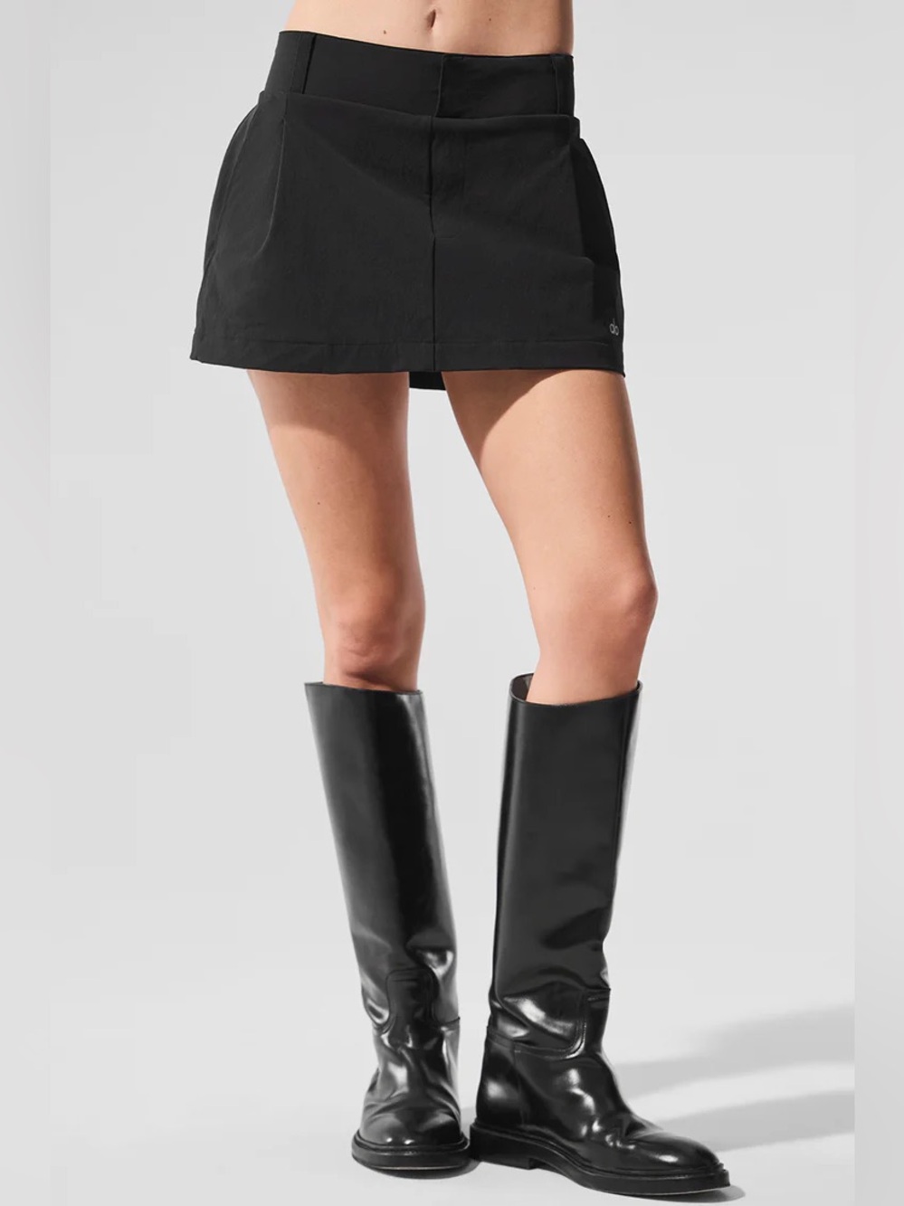 Alo Fan Club Black Mini Skirt Black Size Small NWT